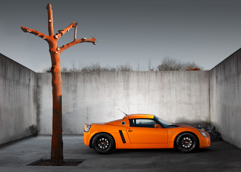 Orange works. Opel Speedster.